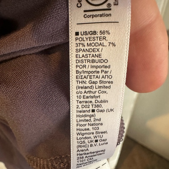 2 Athleta Scoop Neck Tees 1 Gray Purple 1 off white pink - Picture 4 of 6